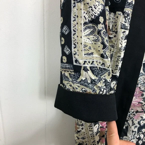 Vintage Floral Open Front Blazer Sz S - Picture 4 of 9